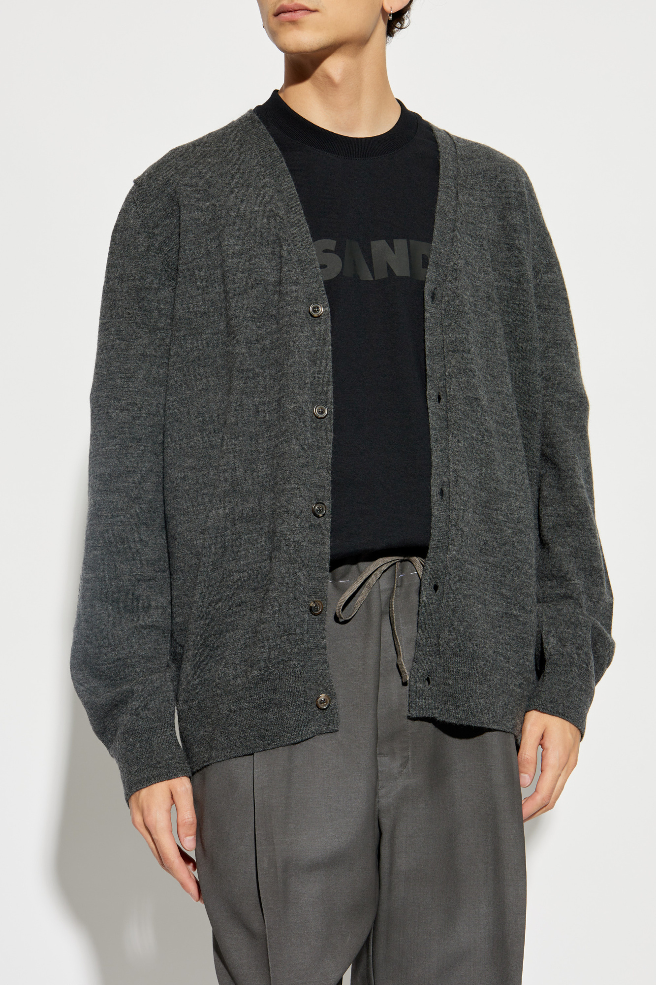 Maison Margiela Cardigan with sewn-on elbow patches | Men's